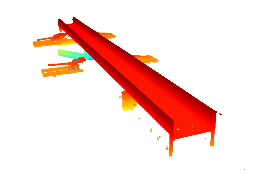 Beam geometry measurement for robotic assembly